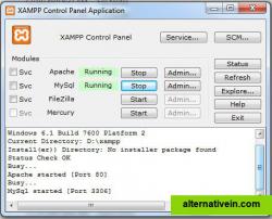 Xampp interface