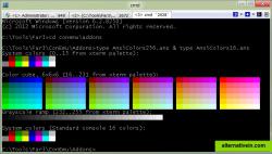 ANSI x3.64 with xterm 256 color extension