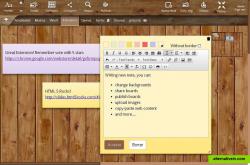 You can edit notes with a rich HTML editor.