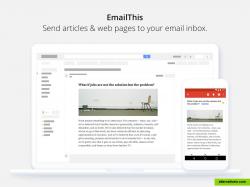 Save web pages to your email.