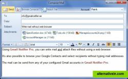 Write mail without the web browser