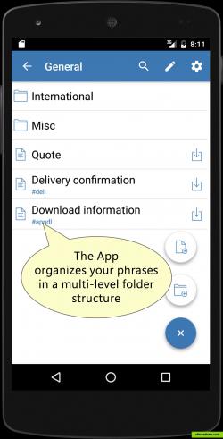 Main App window of the Android edition