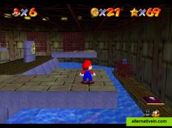 Project64 (Nintendo 64 emulator) with the Glide64 video plugin (which uses OpenGL) playing Super Mario 64.