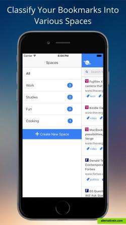 Classify Bookmarks in various spaces (iOS)