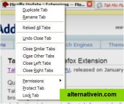 Customize the tab context menu.