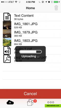 iOS App: Upload files from iPhone