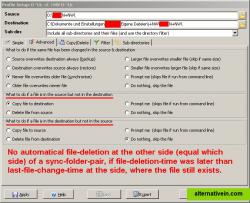 No automatical symmetrical file-deletion