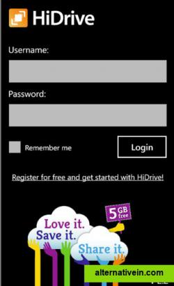 HiDrive for Windows Phone 7