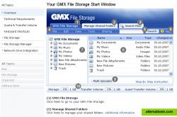 Your GMX File Storage Start Window