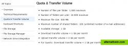 Quota & Transfer Volume