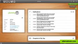 Dashboard Page of Planning Pod - Get an overview of your day and your account activitiy.
