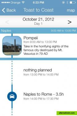 iOS app screen shot (trip viewer)