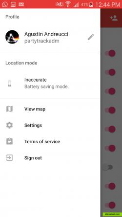 Different settings to save battery or get better location accuracy.