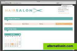 An example of a customer booking site.