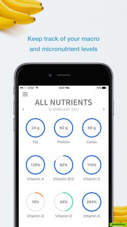 Check your diet's micronutrient or macronutrient levels easily.