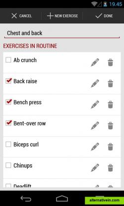 Create customized workout routines