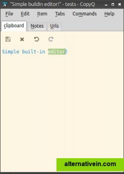 Simple built-in editor