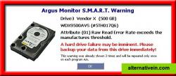 SMART Warning: Warning about a likely hard drive failure because of decreased critical S.M.A.R.T. attributes. 