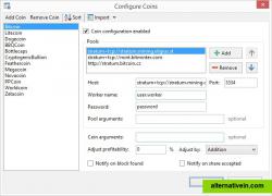 Configure Coins

You can then use the Configure Coins dialog to setup each coin that you would like to mine along with their pools, including support for load balancing.