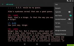 Screen-writing: JotterPad Fountain in dark theme