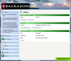 The home/status page of Backazon