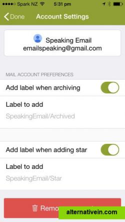 Manage your email your way - customise your double tap command to store in folder, archive and/or mark as read