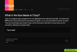 Chyrps Website, using Chyrp as a backend