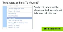 Text Message Lists To Yourself
