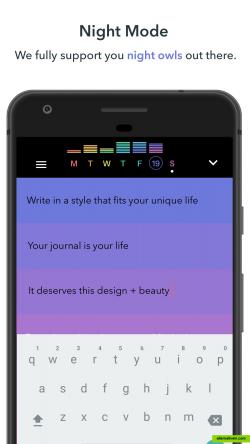We're huge fans of customizing the beauty of writeaday even further. There are options for the fonts, text color, night mode, and more.
