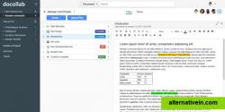 Write and share rich documents, and track their status and revisions