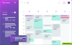 A mockup of the planning interface. Here, a task is being dragged and dropped onto the calendar. This schedules the task.