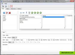 main screen - adding tasks and editing task properties