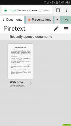 Document overview on mobile