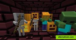 Some of the Mobs in Minecraft