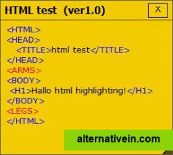 HTML highlighting