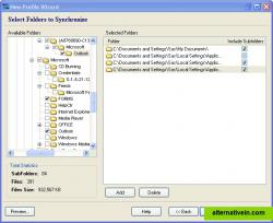 Select Folders to Backup/Synchronize