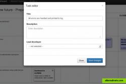 Manage stories, tasks and development process from dashboard view