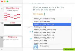 built for productivity: autocompletion and SVG icons support