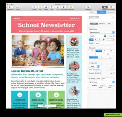 School Newsletter in Apple Pages.