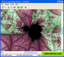 Vliv displaying a 32000x24000 multi-resolution fractal image.