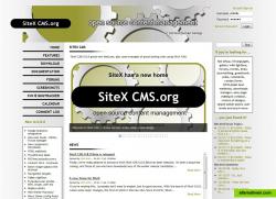 SiteX CMS homepage