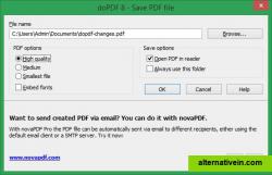 Save PDF window