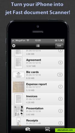 Turn your iPhone into a jet Fas document scanner!