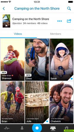 Groups: Create or join a group to share videos in a private or public space.