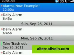 Alarm to see in the Calendar