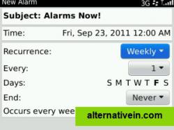 Weekly Alarm