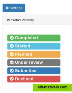Available status selection filter.