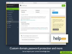 Custom domain, password protection and more settings