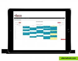 My Work Scheduler Calendar as viewed by an Administrator on an iPad tablet