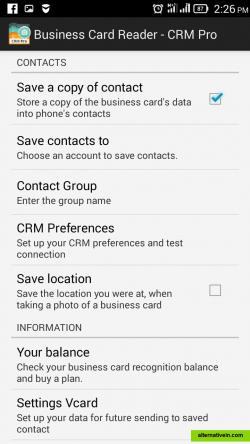 set save settings for recognized contacts